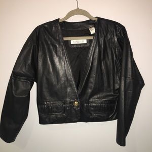 Vintage Evan Davies Leather Jacket Size 4